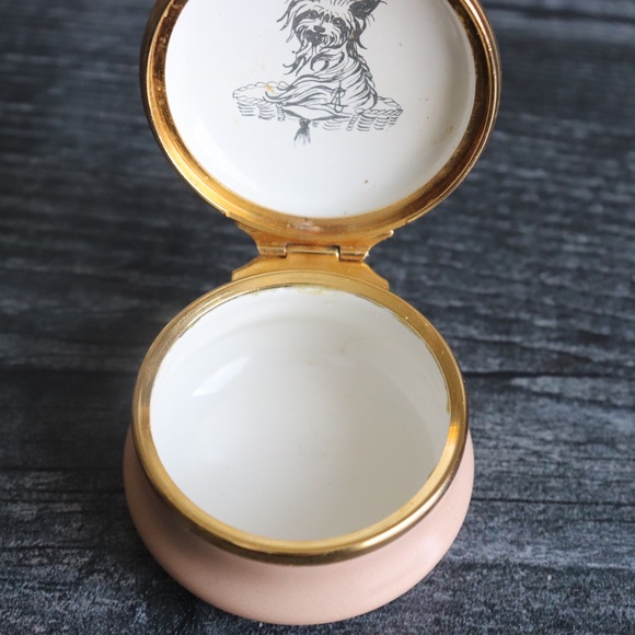 Bilston and Battersea Yorkie English Enamel Trinket Box - Picture 7 of 13